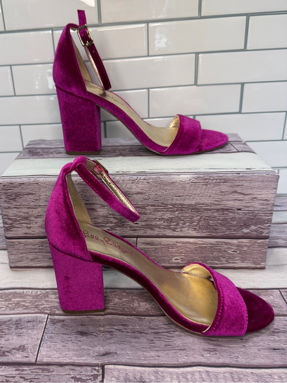 Lilly Pulitzer Amber Lynn Ankle Strap Sandal Size 6 - Picture 7 of 12